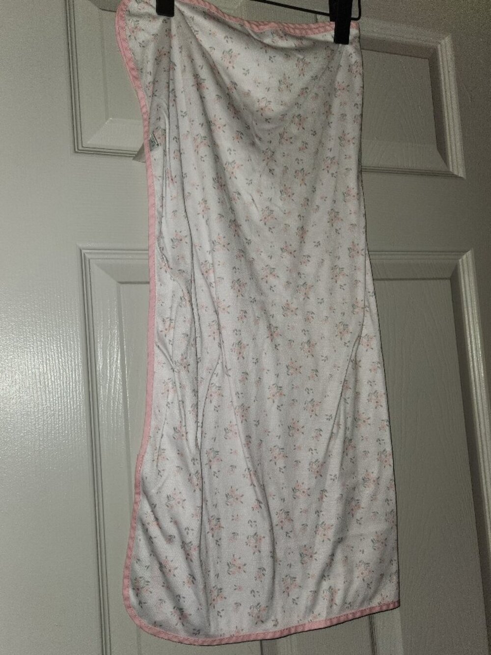 Baby Blanket Pink Floral Soft Security Receiving Blanket Nursery Baby Girl